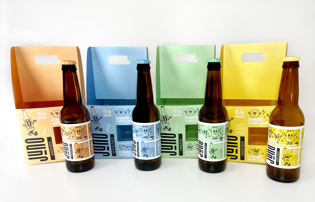 Packagings de boissons de la marque Juno