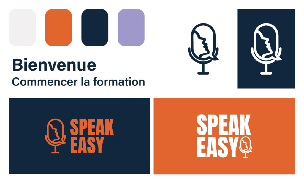 Identité visuelle de la plateforme d'e-learning Speak Easy