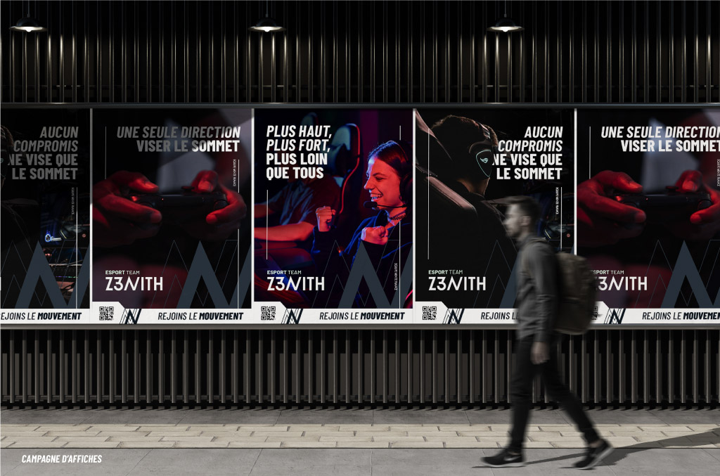 Campagne d'affichage pour l'équipe d'esport Z3NITH