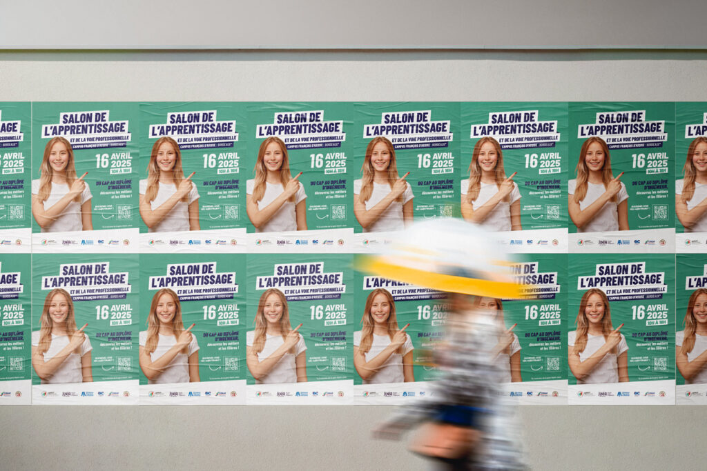 Affiches du salon de l'apprentissage 2025 et affichage événementiel