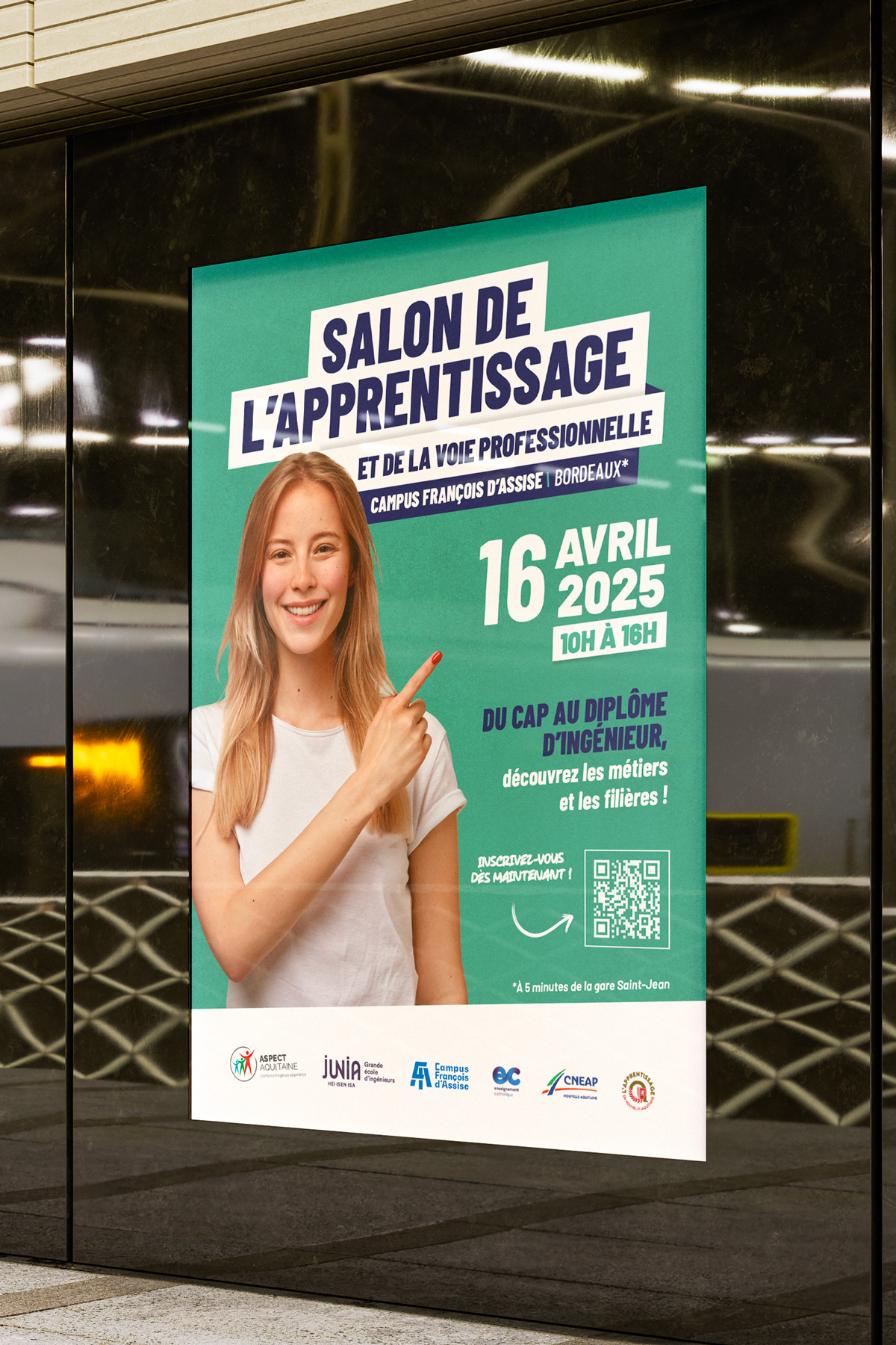 Affiche du salon de l'apprentissage 2025 et affichage événementiel