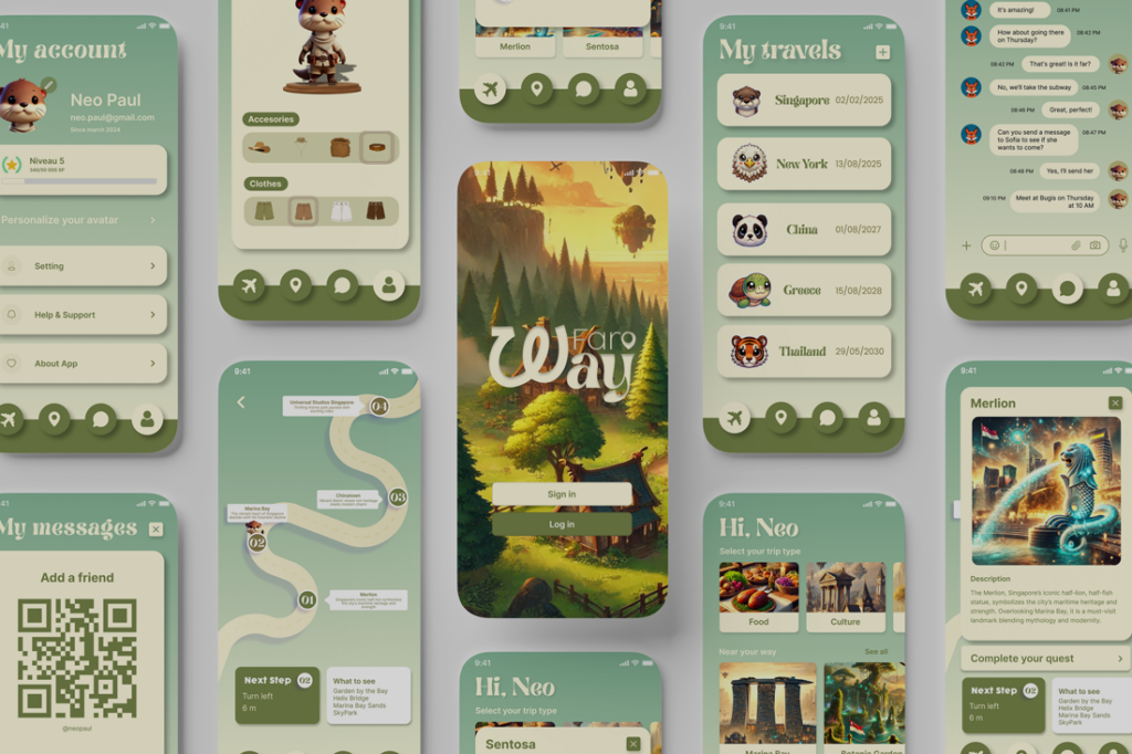 Développement d'application de tourisme Wayfar dans un format de gamification